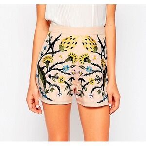 Asos Floral Embroidered Women Shorts, Size 4